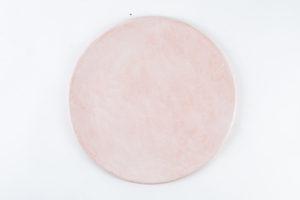 Beautiful, flat pink dinner plate