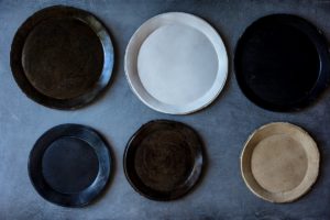 Thin handmade plates for food photo shoots