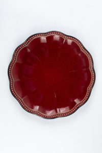 Large, vintage red plate